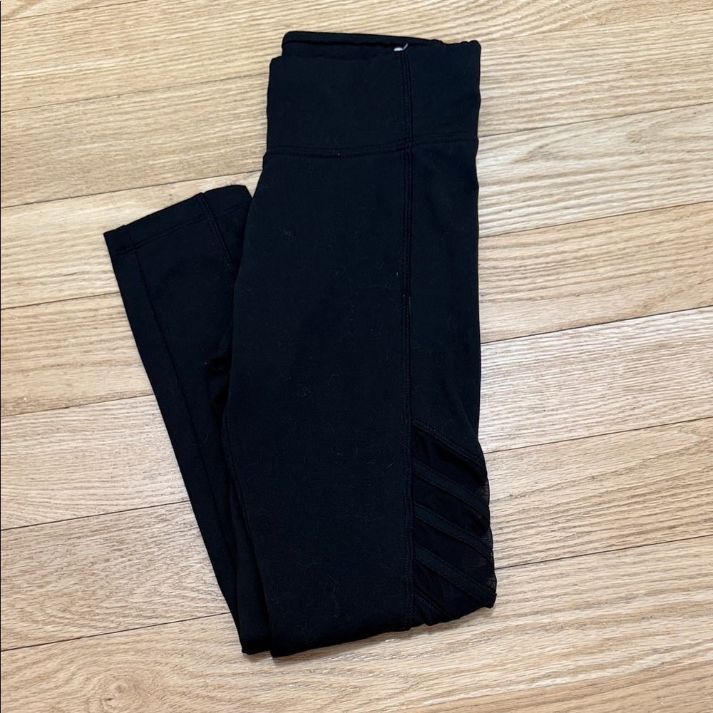 Girls' Justice Black Active Leggings with Side Detail